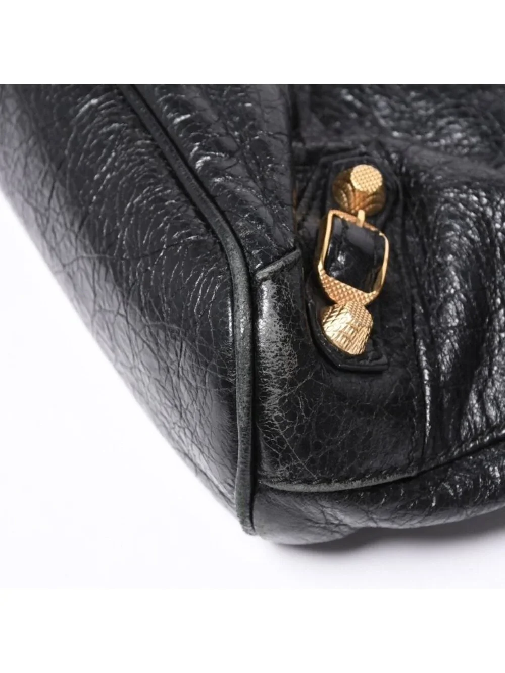 Balenciaga Classic Bowling Bag 2-Way Navy Gold